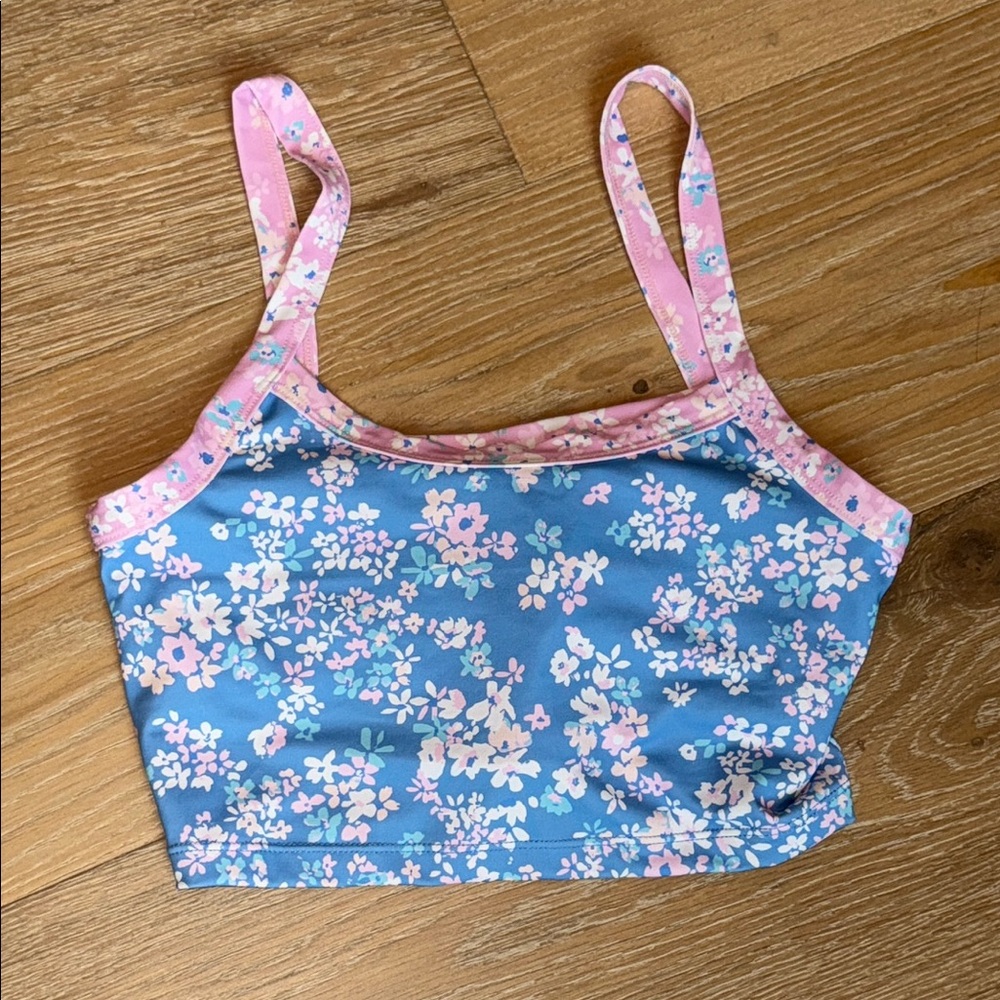 Altar’d State As Revival Floral Blue and Pink Women's Bra love shack fancy